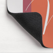 Trendy Coral Magenta Roze Boog met Monogram Muismat (Hoek)