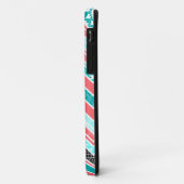 Trendy Coral, Mint, White en Black Chevron Case-Mate iPhone Case (Achterkant/links)