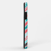 Trendy Coral, Mint, White en Black Chevron Case-Mate iPhone Case (Achterkant/rechts)