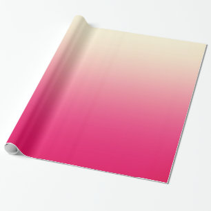 Trendy Coral Pink tot  Witte Ombre Gradiënt Cadeaupapier