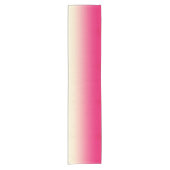 Trendy Coral Pink tot  Witte Ombre Gradiënt Korte Tafelloper (Voorkant)