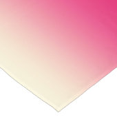 Trendy Coral Pink tot  Witte Ombre Gradiënt Korte Tafelloper (Hoek)