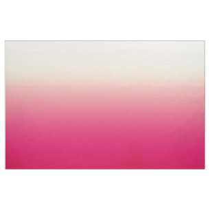 Trendy Coral Pink tot  Witte Ombre Gradiënt Stof