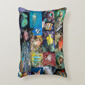 Trendy Coral Reef Marine Life: Vis en dieren Accent Kussen (Voorkant(Verticaal))
