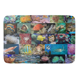 Trendy Coral Reef Marine Life: Vis en dieren Badmat