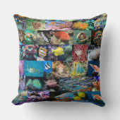 Trendy Coral Reef Marine Life: Vis en dieren Kussen (Voorkant)