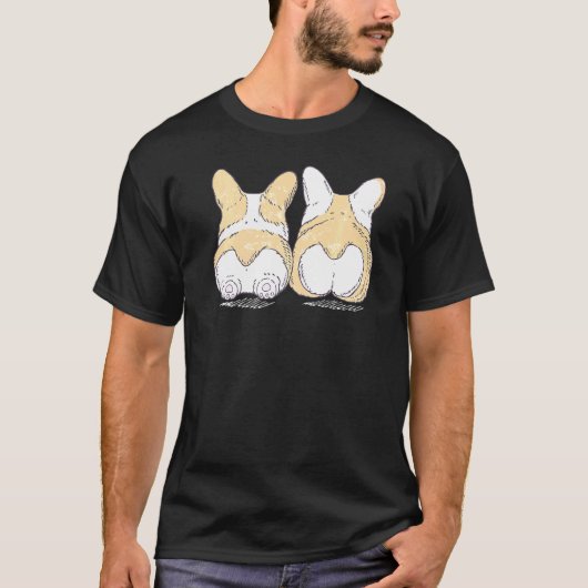 Trendy Corgi Billen Dier Premium T-shirt (Voorkant)