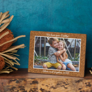 Trendy Cork Persoonlijke naam Foto Plaque Fotoplaat