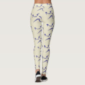 Trendy Cornsilk Witte Vrouwen Tennis Patroon Leggings (Achterkant)