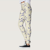 Trendy Cornsilk Witte Vrouwen Tennis Patroon Leggings (Links)