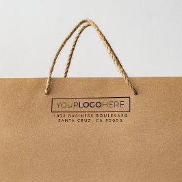 Trendy Corporate Rechthoekig Logo Retouradres Rubberstempel