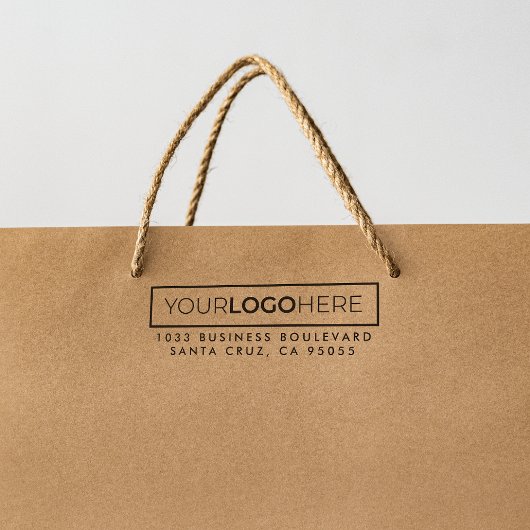 Trendy Corporate Rechthoekig Logo Retouradres Rubberstempel