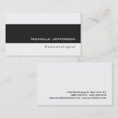 Trendy Cosmetologist Black White Visitekaartje (Voorkant / Achterkant)