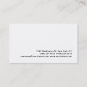 Trendy Cosmetologist Black White Visitekaartje (Achterkant)