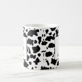 Trendy Cow Print Monogram Initial Name Mug Koffiemok (Center)