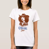 Trendy Cowgirl stijl Westerne esthetische grafiek T-shirt (Voorkant)
