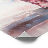 Trendy Cowgirls Boots Waterverf Wandelen op het st Poster (Hoek)