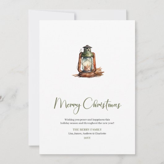 Trendy Cozy Script Font Christmas Greeting Card Feestdagenkaart (Voorkant)