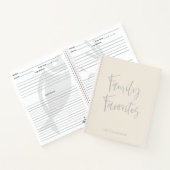 Trendy Cream White Script Cooking Family Recipe Notitieboek (Binnen)