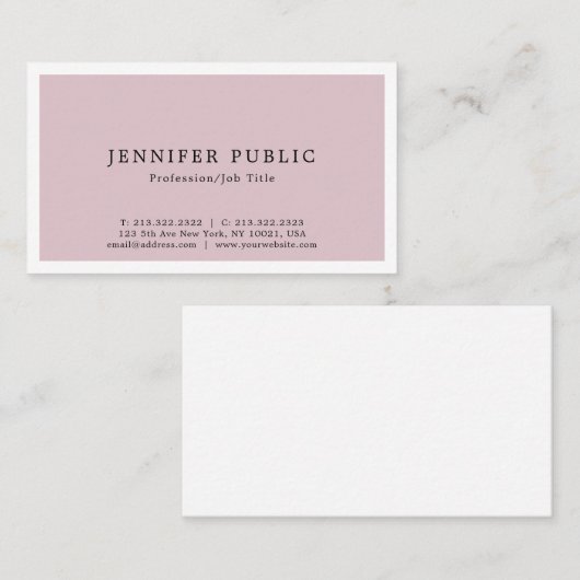 Trendy Creatief Modern Elegant Eenvoudig Ontwerp Visitekaartje (Voorkant / Achterkant)
