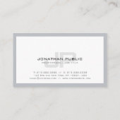 Trendy Creatieve Monogrammed Duidelijke Profession Visitekaartje (Achterkant)