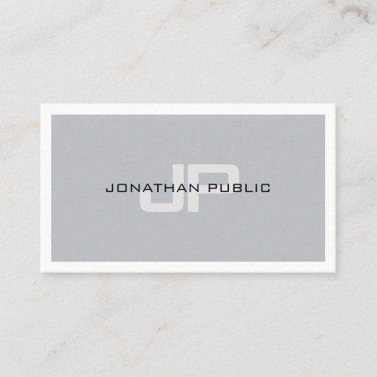 Trendy Creatieve Monogrammed Duidelijke Profession Visitekaartje (Voorkant)