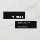 Trendy Creative Black Fitness Sport Visitekaartje (Voorkant / Achterkant)