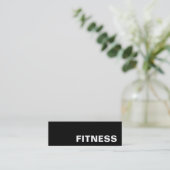 Trendy Creative Black Fitness Sport Visitekaartje (Staand voorkant)