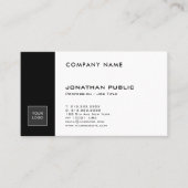 Trendy Creative Black White, stijlvol Logo design Visitekaartje (Voorkant)