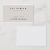 Trendy Creative Clean Design Modern Plain Luxe Visitekaartje (Voorkant / Achterkant)