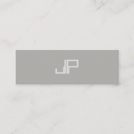 Trendy Creative Design Monogram Minimalist Plain Mini Visitekaartje (Voorkant)