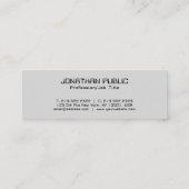 Trendy Creative Design Monogram Minimalist Plain Mini Visitekaartje (Achterkant)