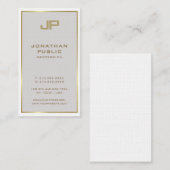 Trendy Creative Gold Monogrammed Minimalist Luxury Visitekaartje (Voorkant / Achterkant)