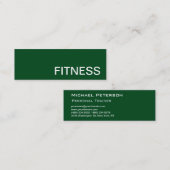Trendy Creative Green Fitness Sport Visitekaartje (Voorkant / Achterkant)