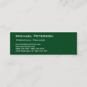 Trendy Creative Green Fitness Sport Visitekaartje (Achterkant)