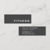 Trendy Creative Grey Fitness Sport Visitekaartje (Voorkant / Achterkant)