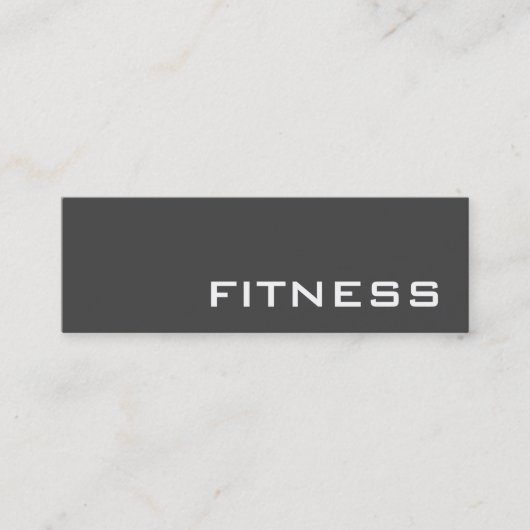 Trendy Creative Grey Fitness Sport Visitekaartje (Voorkant)