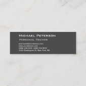 Trendy Creative Grey Fitness Sport Visitekaartje (Achterkant)