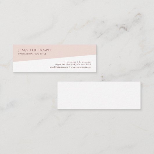 Trendy Creative Modern Clean Sjabloon Professional Mini Visitekaartje (Voorkant / Achterkant)