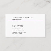 Trendy Creative Modern Design Minimalist Plain Visitekaartje (Voorkant)