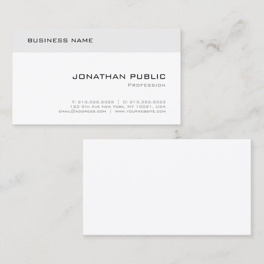 Trendy Creative Modern Elegant Eenvoudige Sjabloon Visitekaartje (Voorkant / Achterkant)