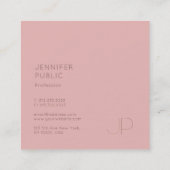 Trendy Creative Modern Monogram Sjabloon Luxe Vierkante Visitekaartje (Achterkant)