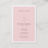 Trendy Creative Monogram Design Sleek Plain Luxe Visitekaartje (Voorkant)
