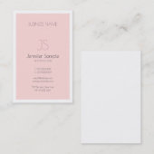 Trendy Creative Monogram Design Sleek Plain Luxe Visitekaartje (Voorkant / Achterkant)