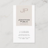 Trendy Creative Monogram Professional Sleek Plain Visitekaartje (Voorkant)