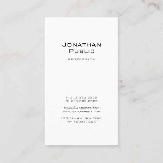 Trendy Creative Monogram Slank Luxe Design Visitekaartje (Achterkant)