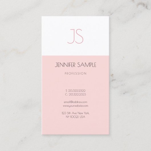 Trendy Creative Monogram Stijlvol grafisch ontwerp Visitekaartje (Voorkant)