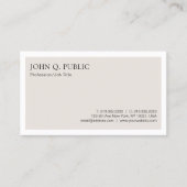 Trendy Creative Plain Modern Minimalistisch Design Visitekaartje (Voorkant)