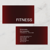 Trendy Creative Red Fitness Sport Visitekaartje (Voorkant / Achterkant)