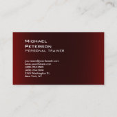 Trendy Creative Red Fitness Sport Visitekaartje (Achterkant)